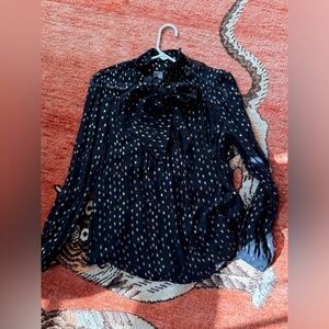 Elegant Black and Gold Women's Top